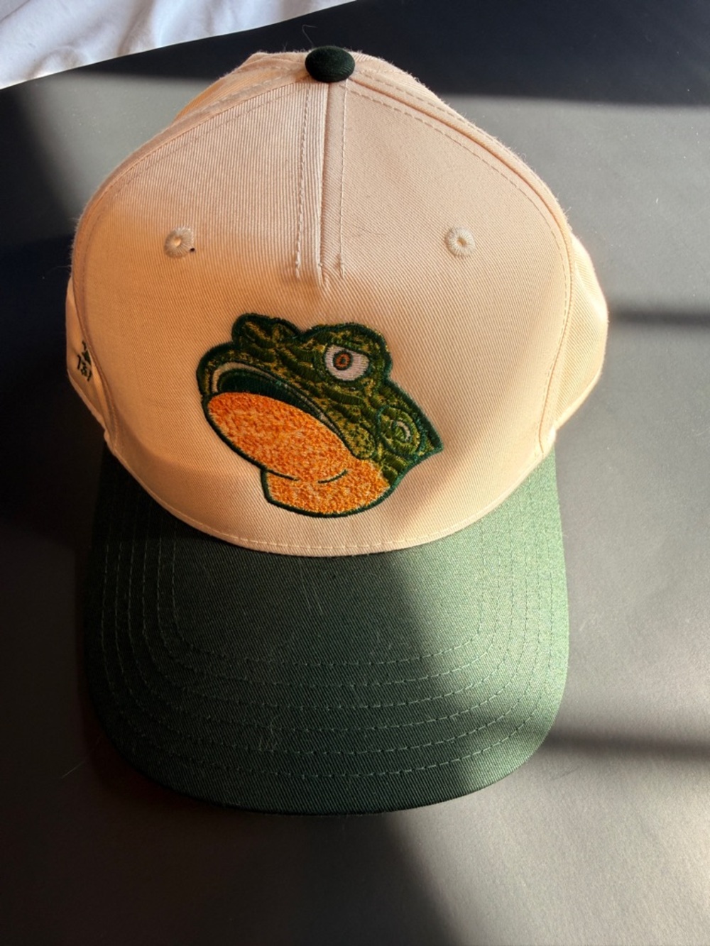 OTTO Two-Tone Frog Baseball Cap - Beige & Dark Green